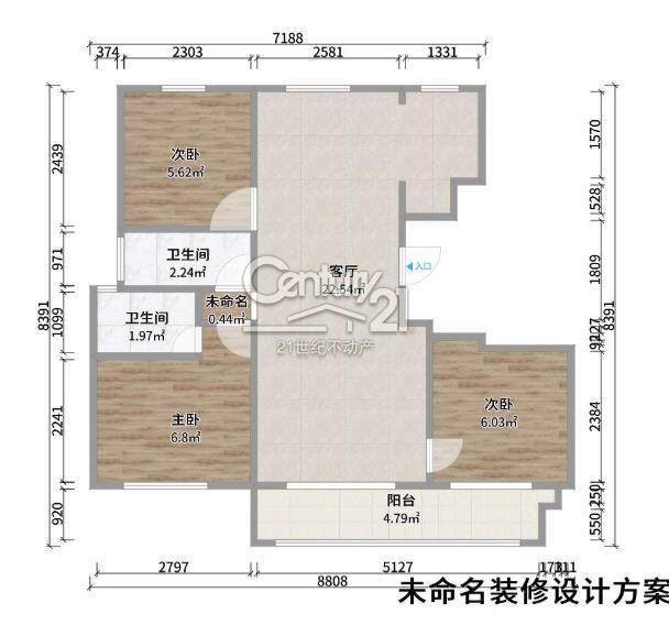 保利海德佳園   毛坯3室2廳2衛(wèi)149m2193萬元