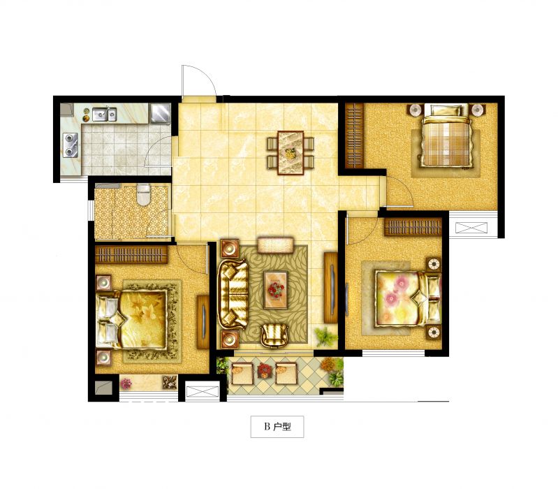 滕州市平行南路橡樹灣小區(qū)毛坯3室2廳1衛(wèi)109m2吉房出售